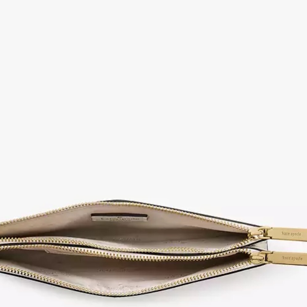 KATE SPADE Madison Double Zip Wristlet Meringue color - Picture 14 of 14